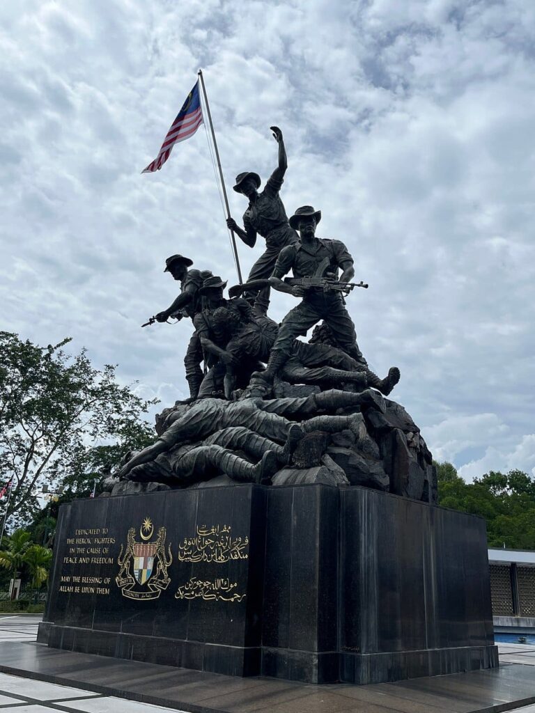 Malaysia's National Monument (Tugu Negara), a poignant stop on a private KL tour.