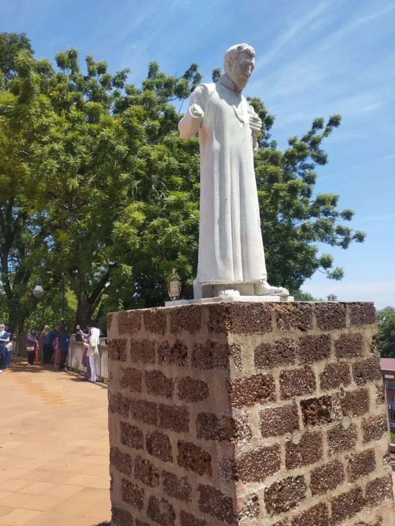Statue of St Francis Xavier on St Paul’s Hill in Malacca